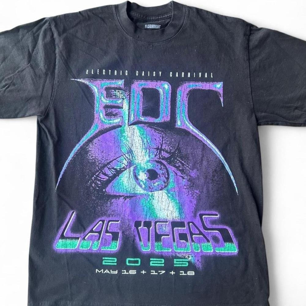 Vintage wash EDC Las Vegas electric  daisy carnival‎ shirt MEN SIZE S